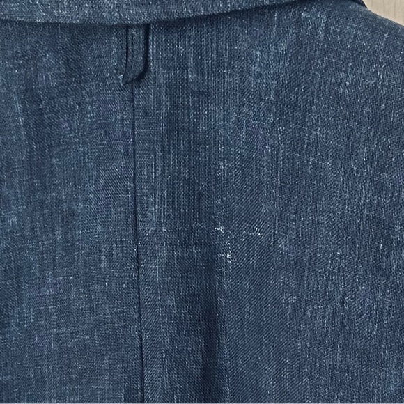 Black Fleece Brooks Brothers Indigo Linen Women’s Blazer Thom Browne Size M BB2 - Picture 11 of 11